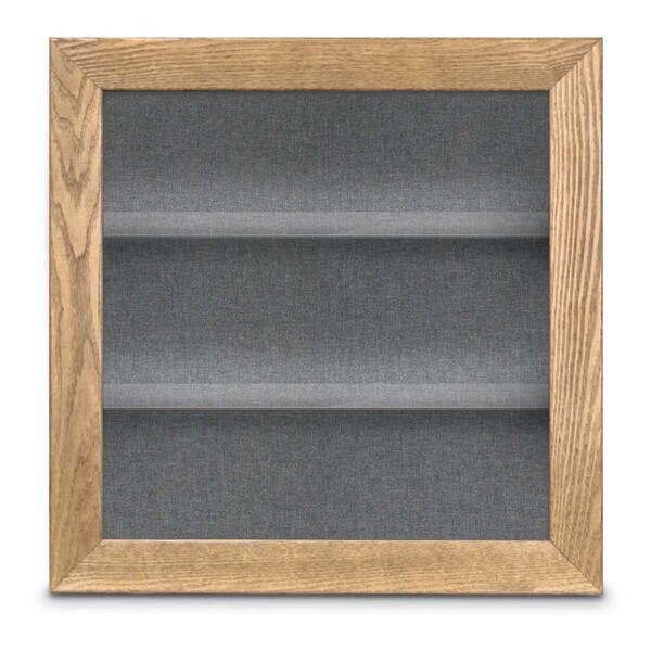 Outdoor Enclosed Combo Board, 42"x32", Black Frame/Black Porc & Forbo